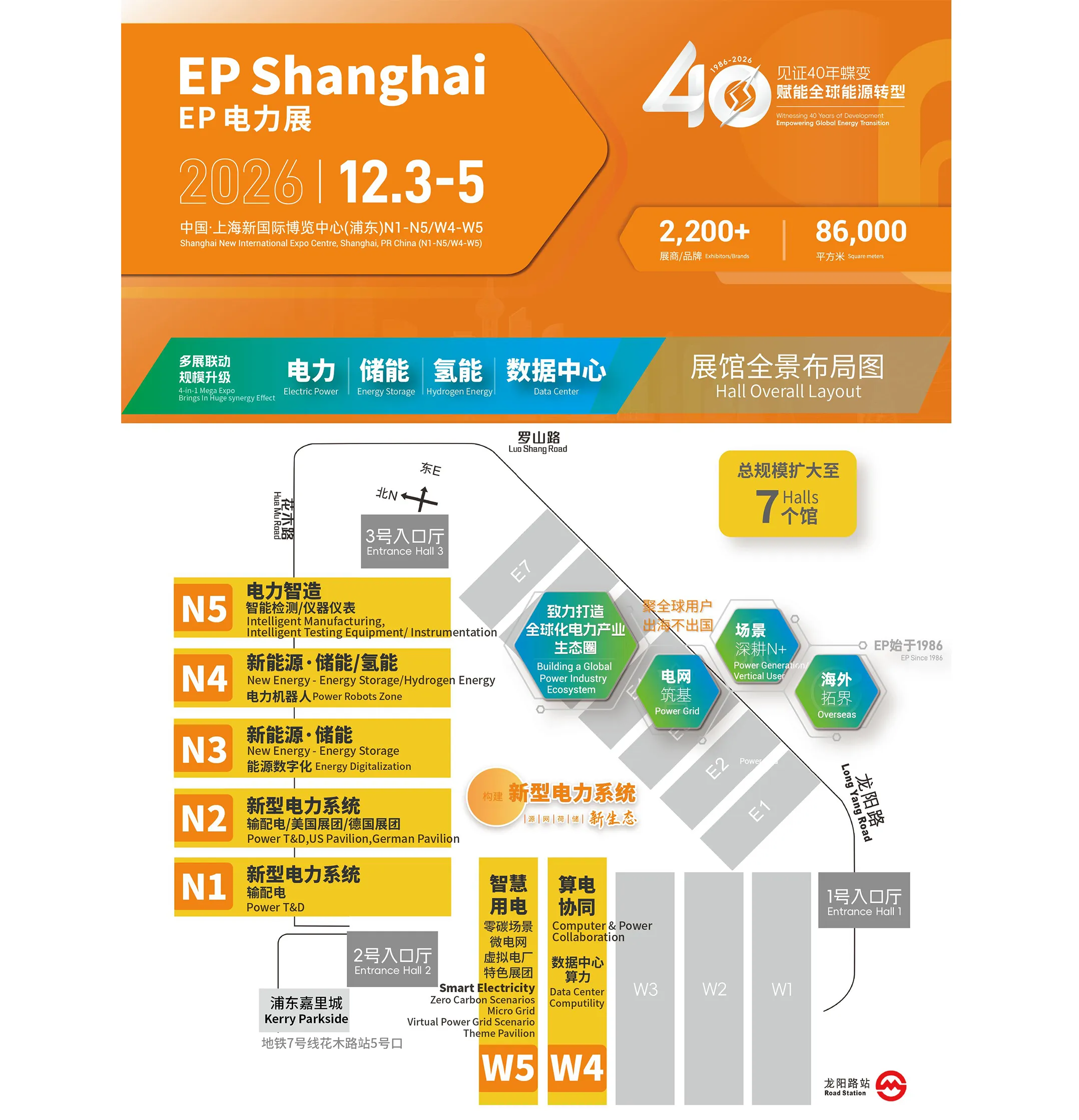 2026上海新国际博览中心EP电力展展馆展位规划图